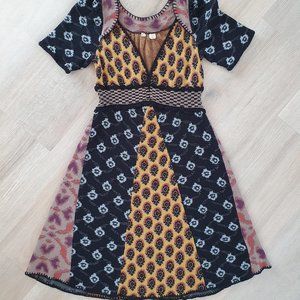 MOTH Wool Blend V-neck Dress Anthropologie